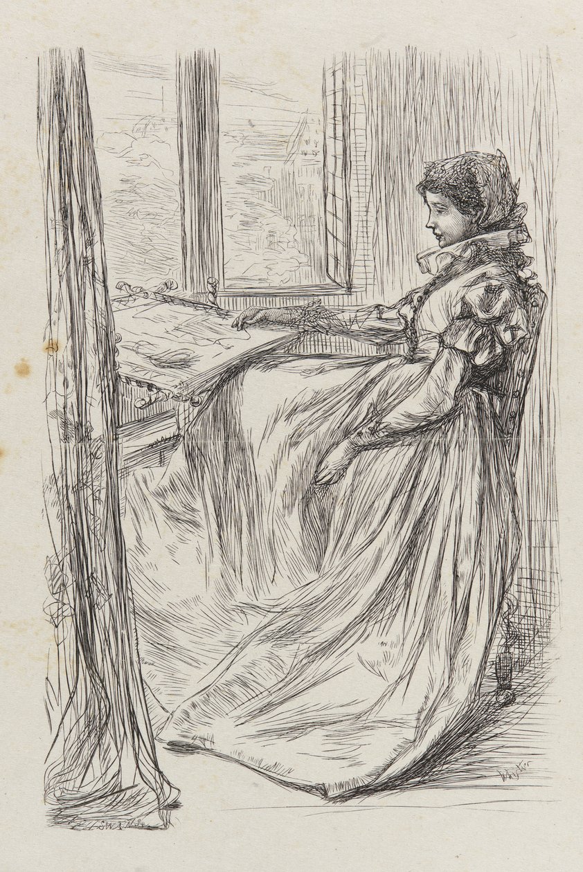Een illustratie bij De ochtend voor het bloedbad van St. Bartholomeus, 1862 door James Abbott McNeill Whistler
