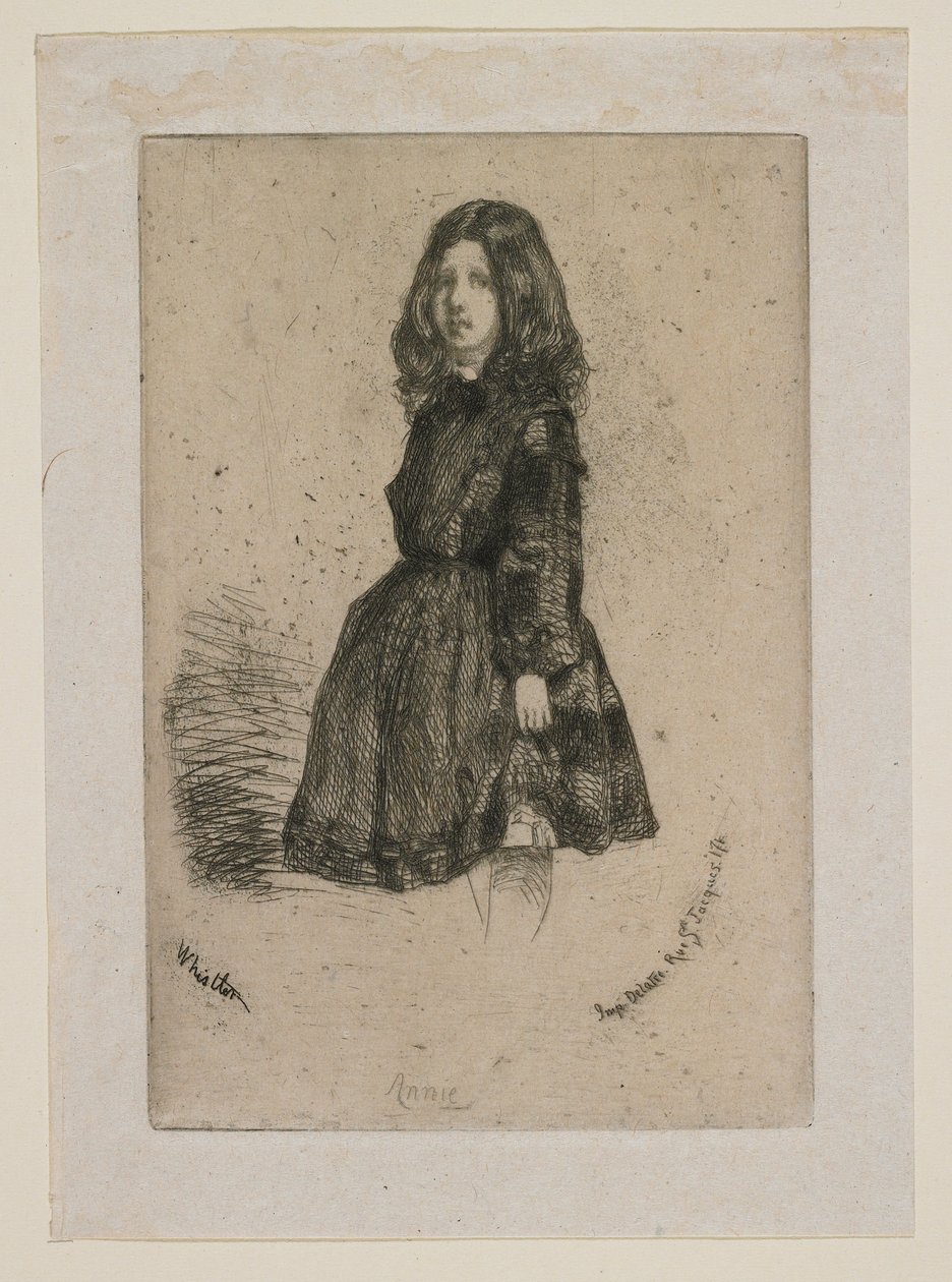 Annie uit Twaalf etsen naar de natuur door James Abbott McNeill Whistler