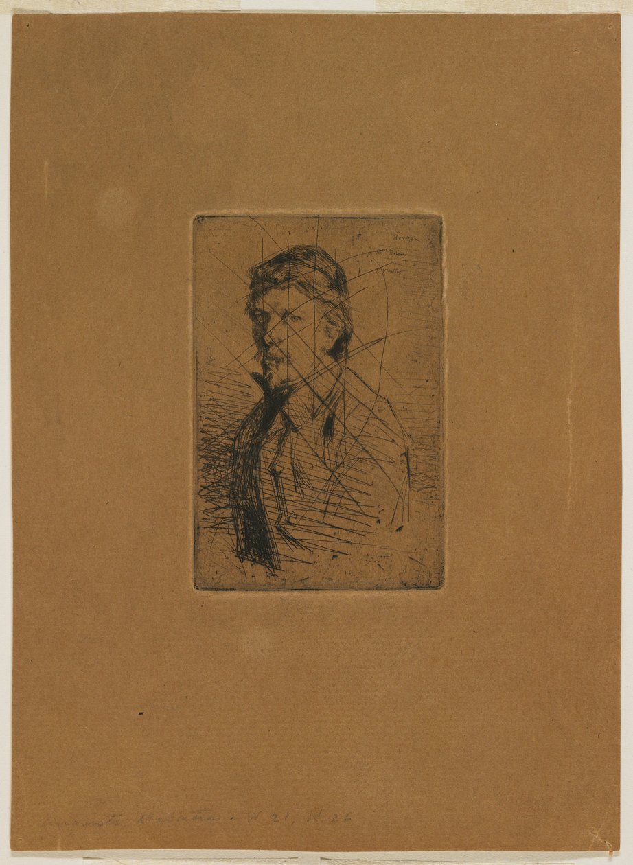 Auguste Delâtre door James Abbott McNeill Whistler