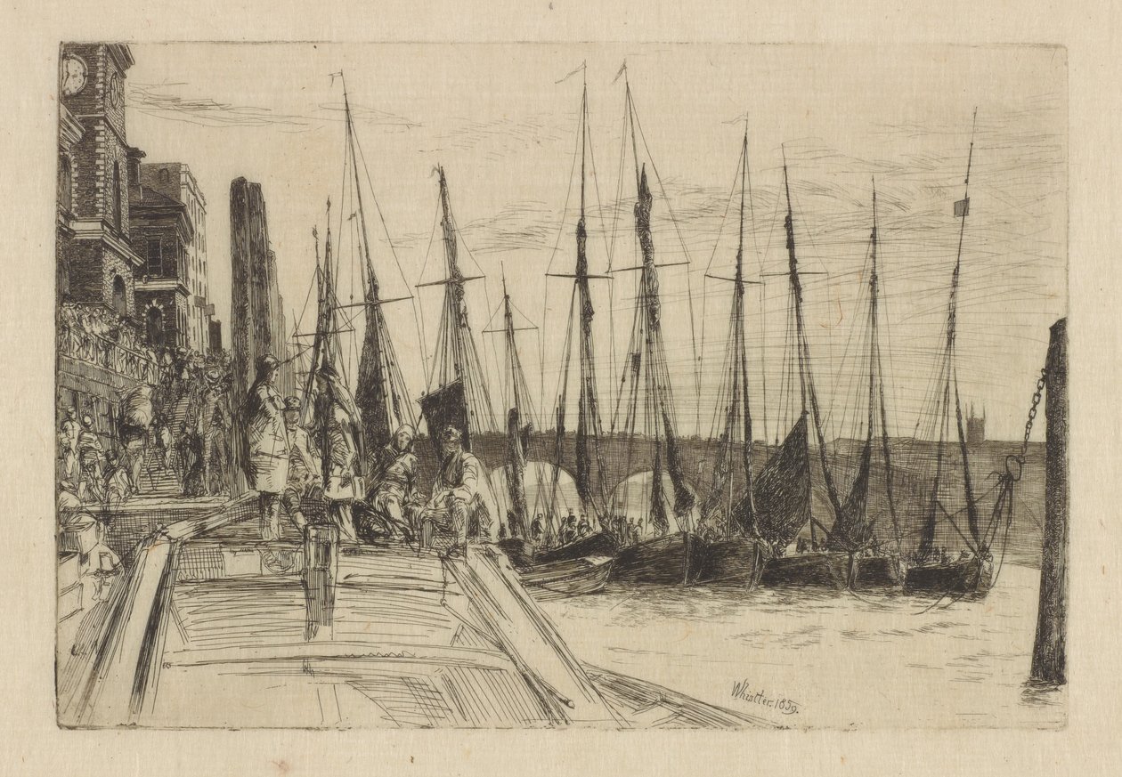 Billingsgate, 1859 door James Abbott McNeill Whistler