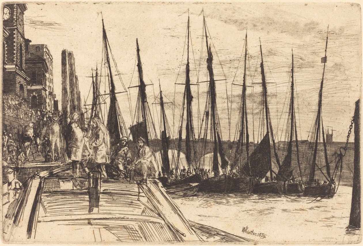 Billingsgate, 1859 door James Abbott McNeill Whistler