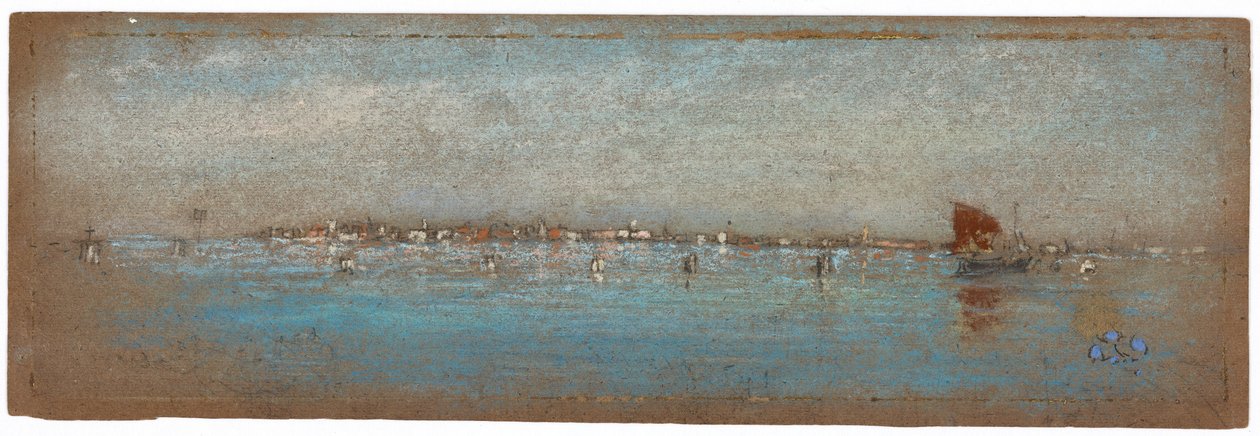 Blauw en Zilver - De Eilanden, Venetië door James Abbott McNeill Whistler