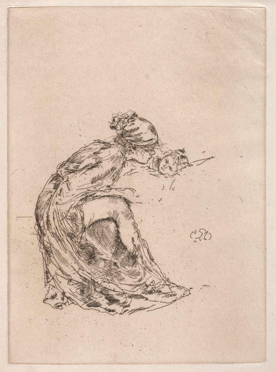 Cameo, Nr. 1 Moeder en Kind, ca. 1890-1893 door James Abbott McNeill Whistler