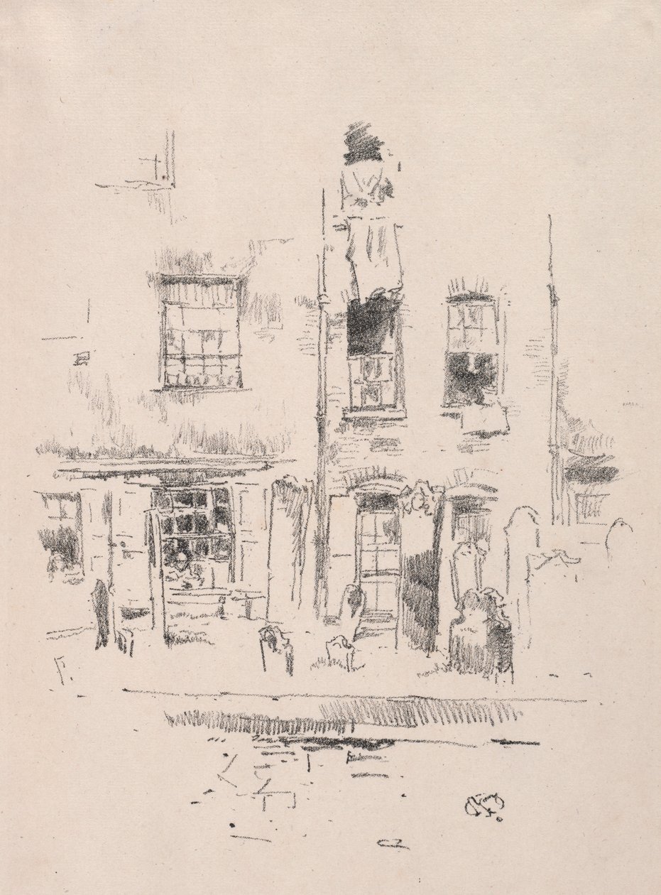 Kerkhof, 1887 door James Abbott McNeill Whistler