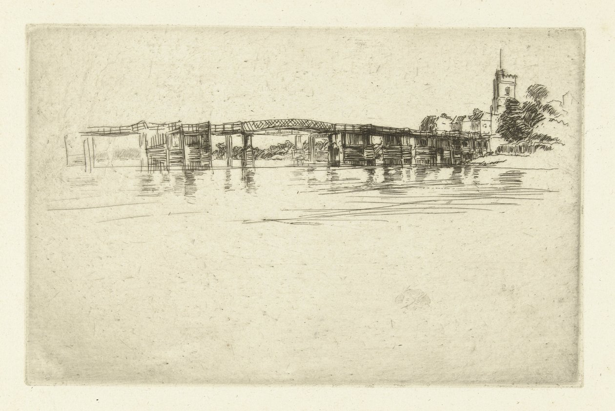 De kleine Putney brug door James Abbott McNeill Whistler