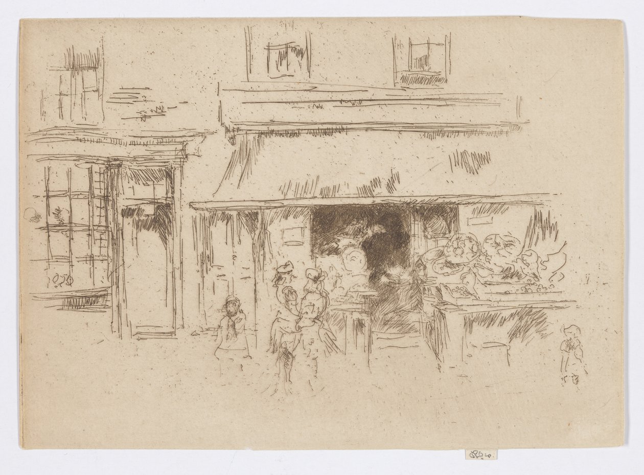 Exeterstraat, c.1886-88 door James Abbott McNeill Whistler