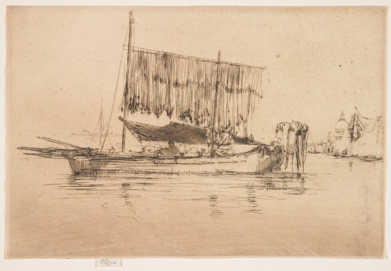 Vissersboot uit de tweede Venetiaanse reeks door James Abbott McNeill Whistler