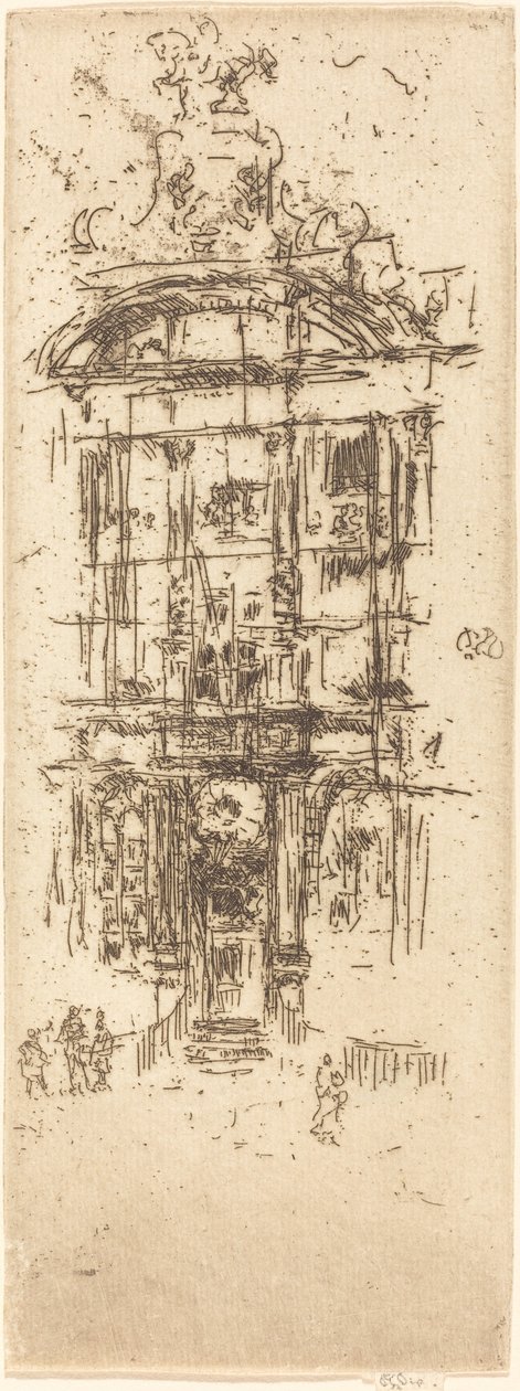 Goudhuis, Brussel, 1887 door James Abbott McNeill Whistler