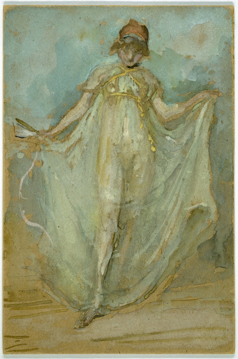 Groen en Blauw: De Danseres door James Abbott McNeill Whistler