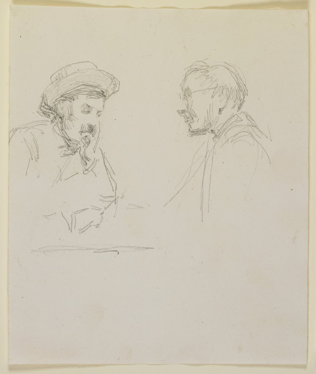 Hoofden van twee mannen, ca. 1855-59 door James Abbott McNeill Whistler