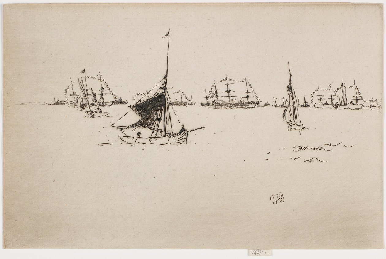 De vloot van Hare Majesteit: avond, 1887 door James Abbott McNeill Whistler