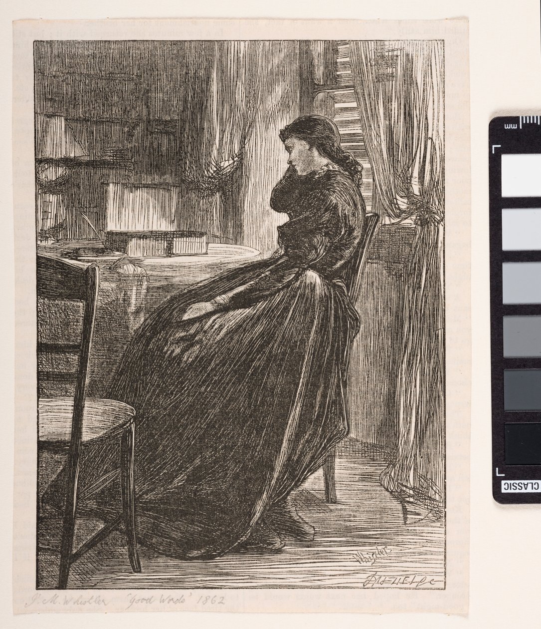 Joanna Douglas in "De Proefpreek", 1862 door James Abbott McNeill Whistler