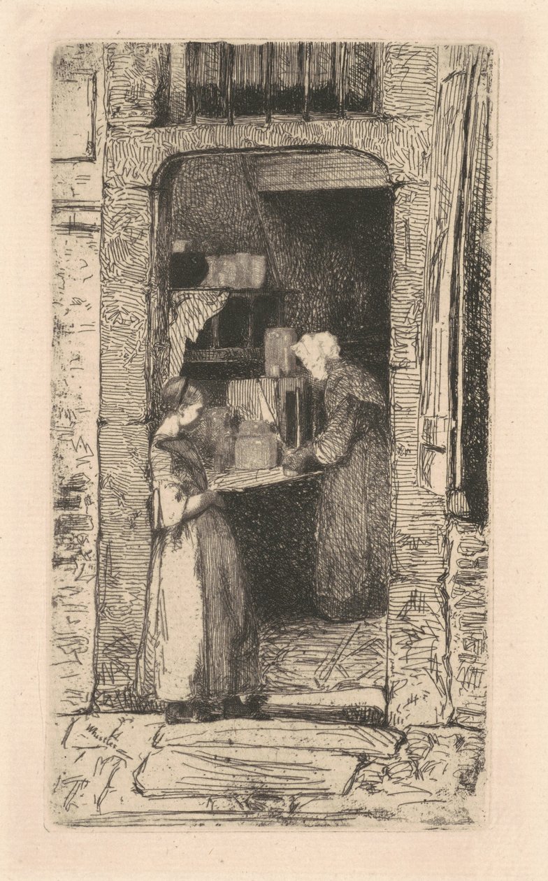 De mosterdverkoopster, 1858 door James Abbott McNeill Whistler