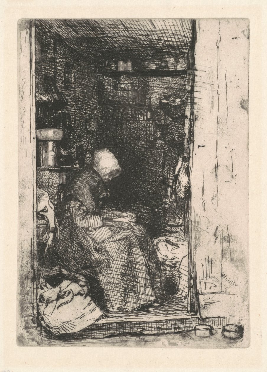 La Vieille aux Loques, 1858 door James Abbott McNeill Whistler