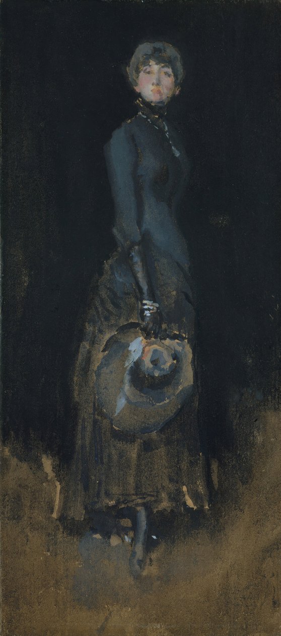 Dame in grijs door James Abbott McNeill Whistler
