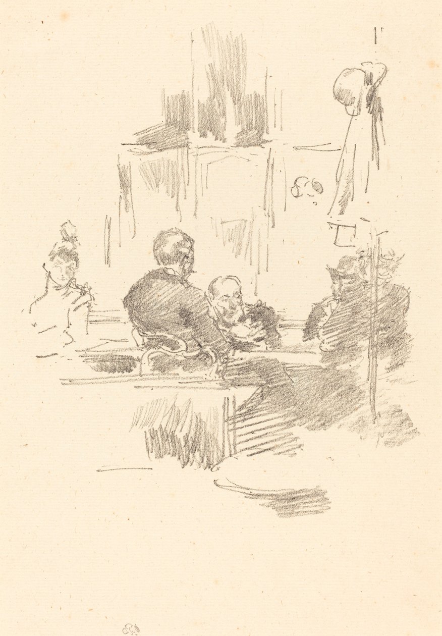 Late Picquet, 1894 door James Abbott McNeill Whistler