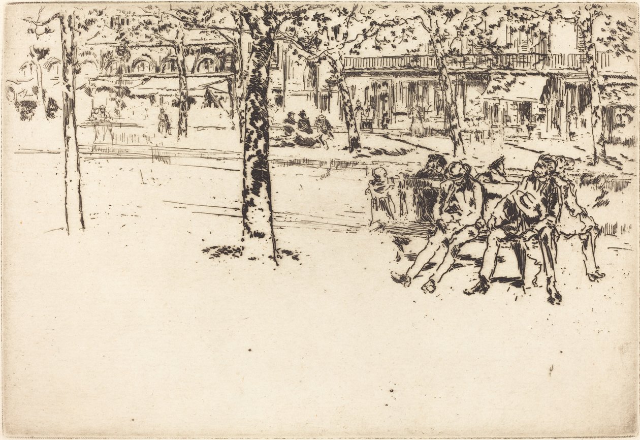 Le Boulevard Poissoniere, 1893 door James Abbott McNeill Whistler