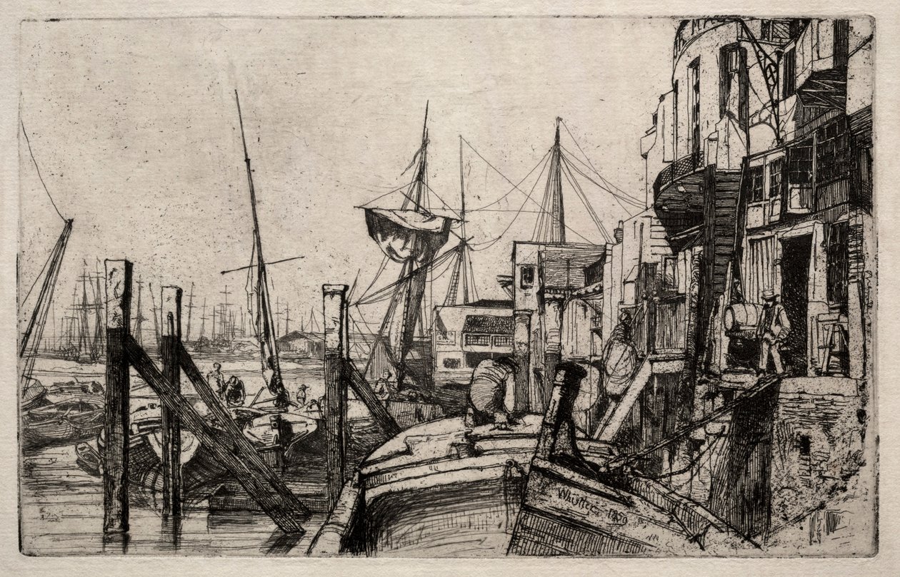 Limehouse, 1859 door James Abbott McNeill Whistler