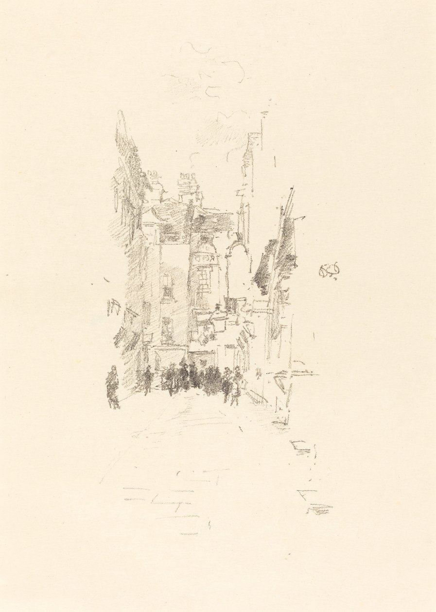 Little Court, Cloth Fair door James Abbott McNeill Whistler
