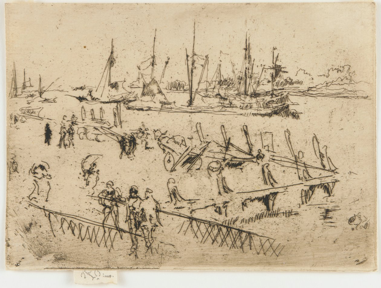 Klein Dordrecht, 1884 door James Abbott McNeill Whistler