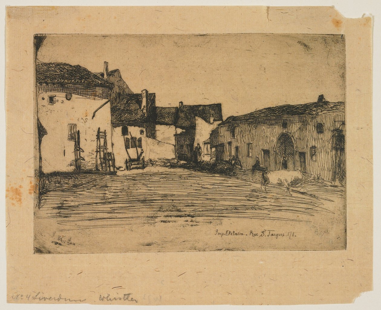 Liverdun aus Zwölf Radierungen aus der Natur door James Abbott McNeill Whistler