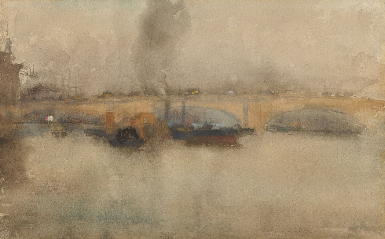 London Bridge, 1881 door James Abbott McNeill Whistler