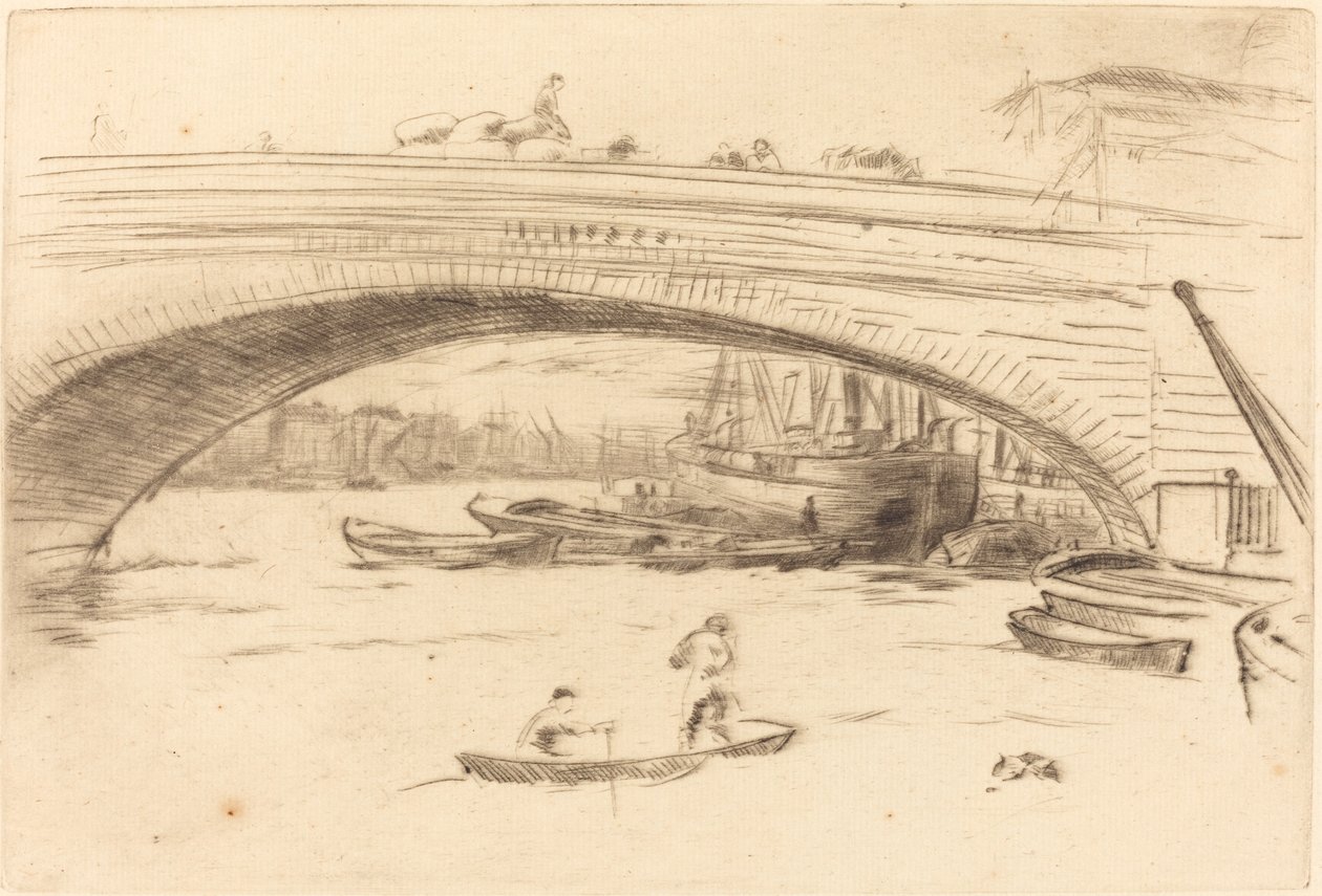 Londen Brug, ca. 1875 door James Abbott McNeill Whistler
