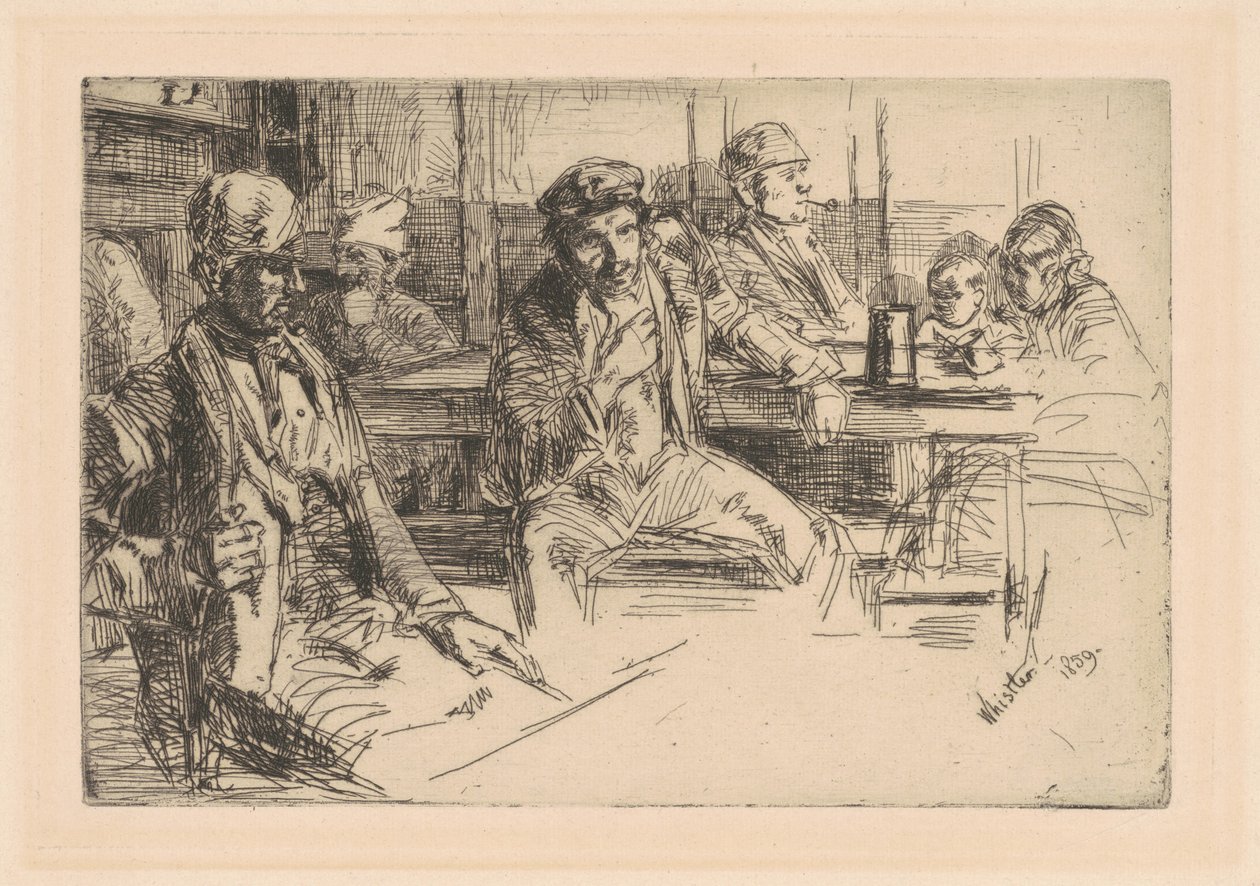 Havenarbeiders, 1859 door James Abbott McNeill Whistler