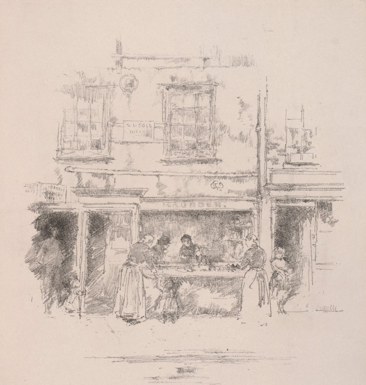 Maunders Viswinkel, Chelsea, 1890 door James Abbott McNeill Whistler