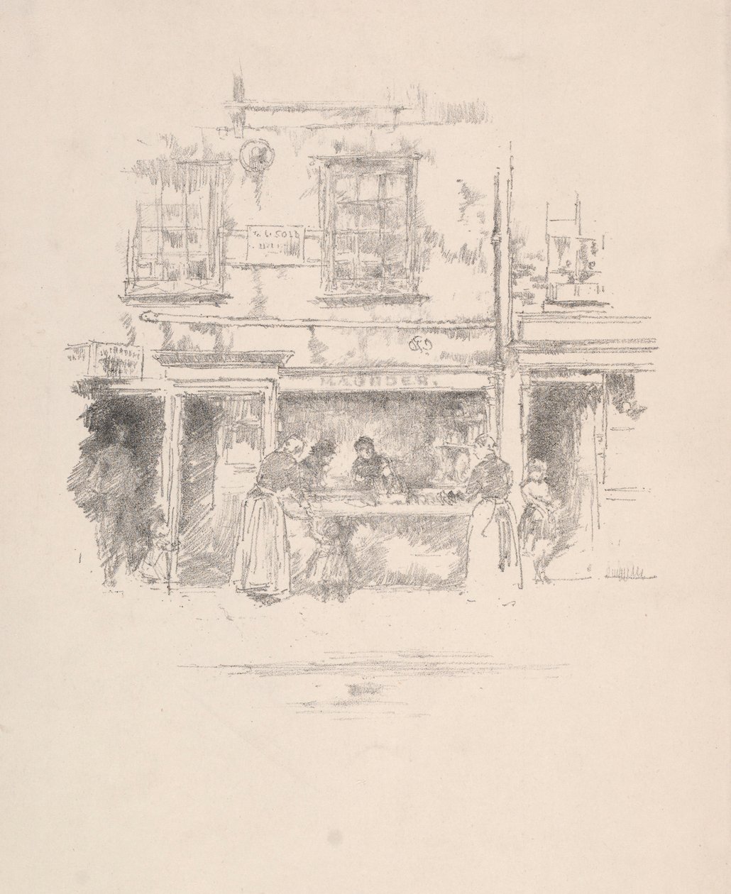 Maunders Viswinkel, Chelsea, 1890 door James Abbott McNeill Whistler