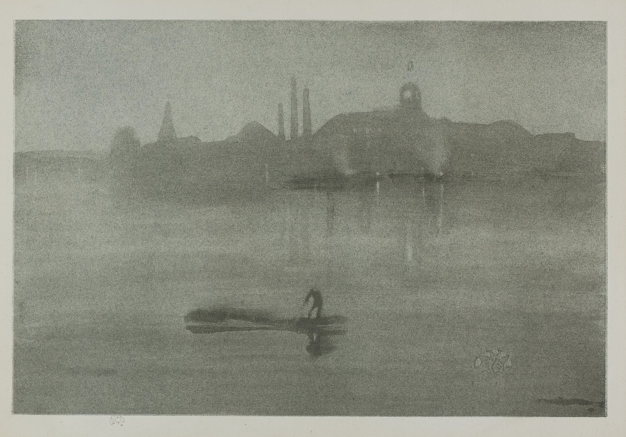 Nocturne, 1878, gepubliceerd 1887 door James Abbott McNeill Whistler