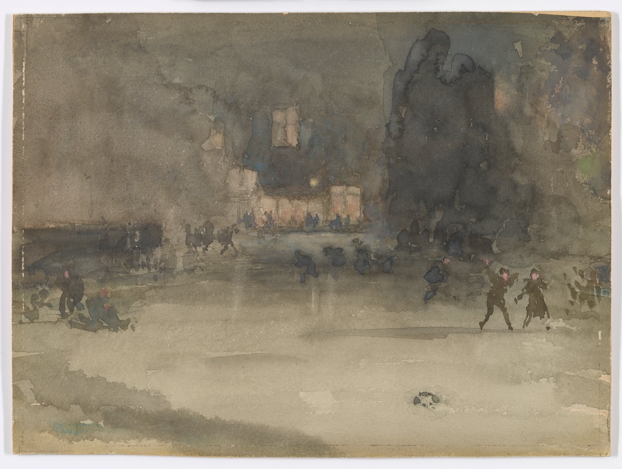 Nocturne: Amsterdam in de Winter, 1882 door James Abbott McNeill Whistler
