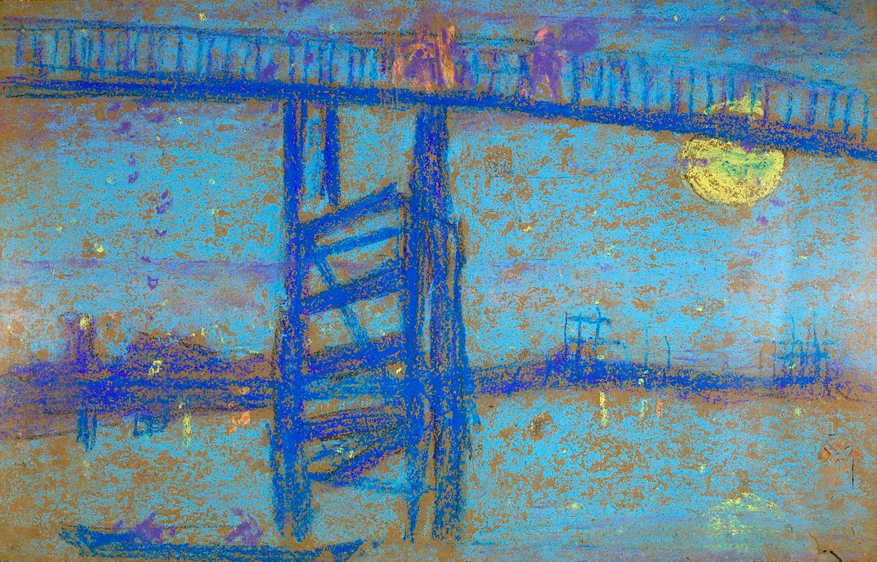 Nocturne: Battersea Bridge, 1872-1873 door James Abbott McNeill Whistler