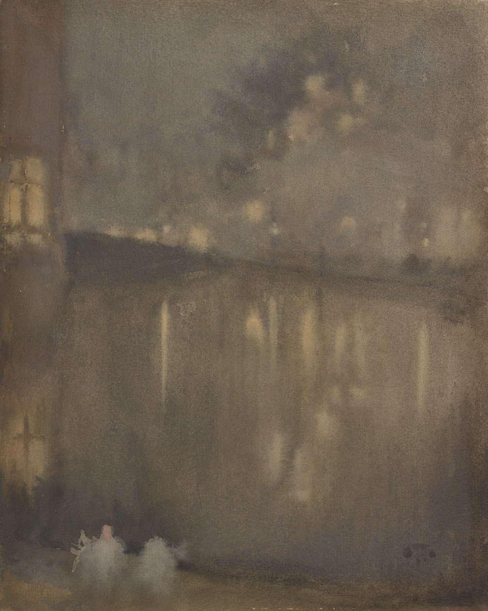 Nocturne: Grijs en Goud Kanaal, Holland, 1882 door James Abbott McNeill Whistler