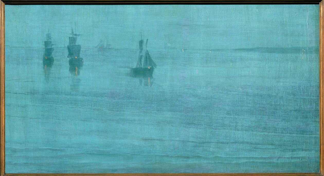 Nocturne, De Solent ... (schilderij op doek) door James Abbott McNeill Whistler