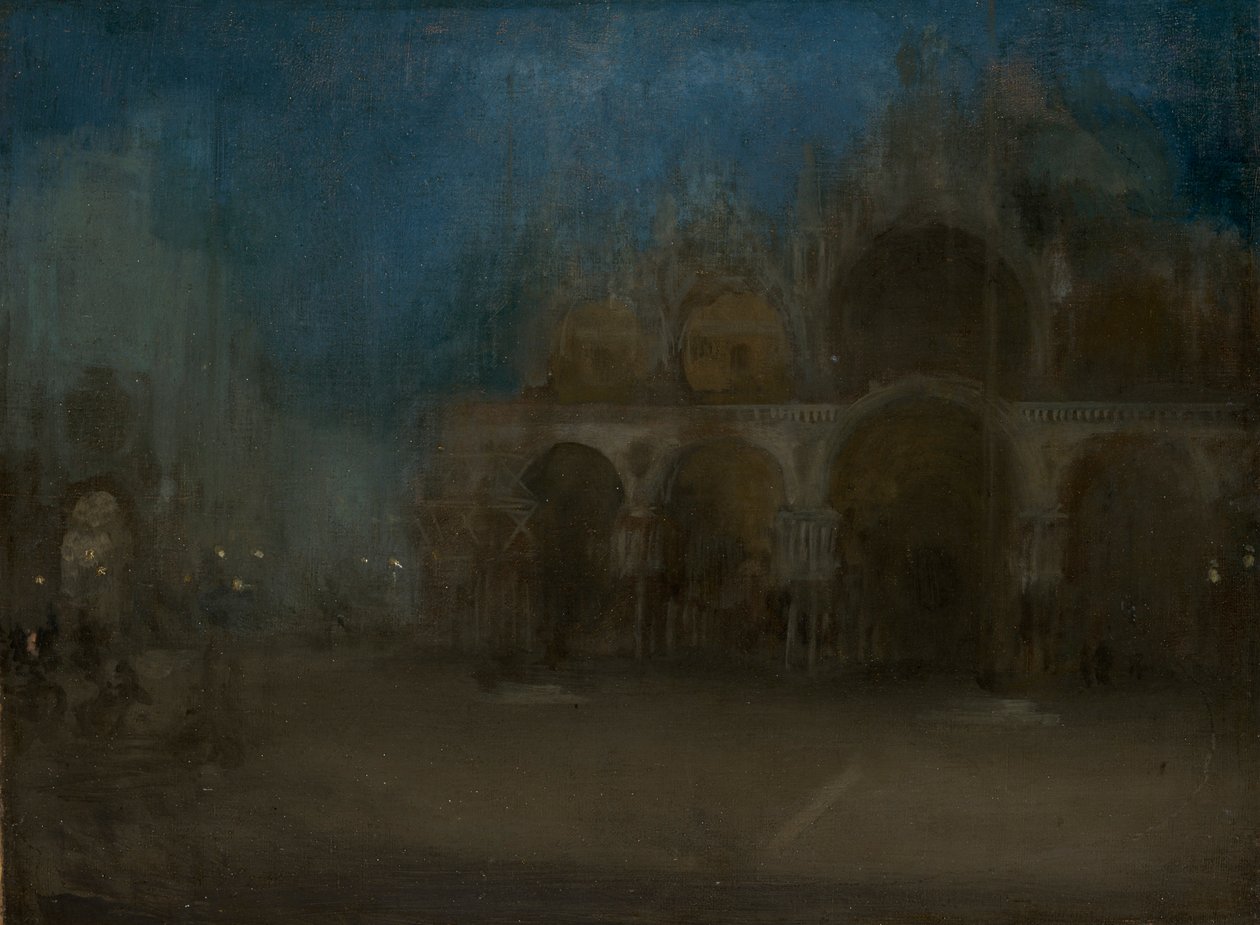 Nocturne, blauw en goud - Sint-Marcus, Venetië, 1879-1903 door James Abbott McNeill Whistler