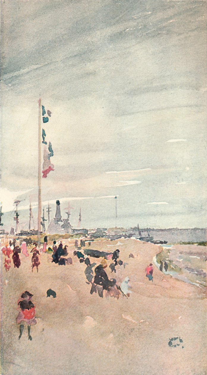 Aan de kust, c1883 1903-1904 door James Abbott McNeill Whistler