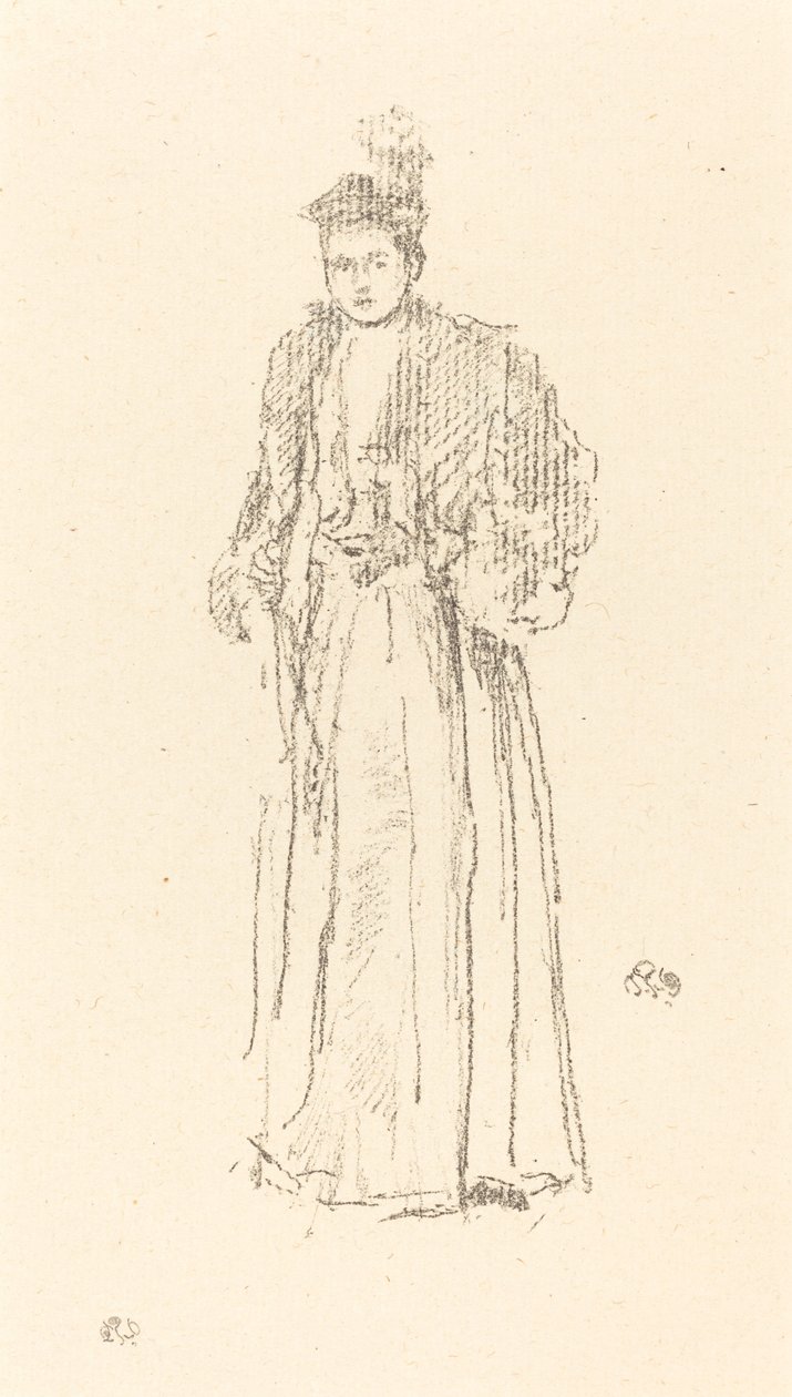 Portretstudie: Miss Charlotte R. Williams, 1892 door James Abbott McNeill Whistler