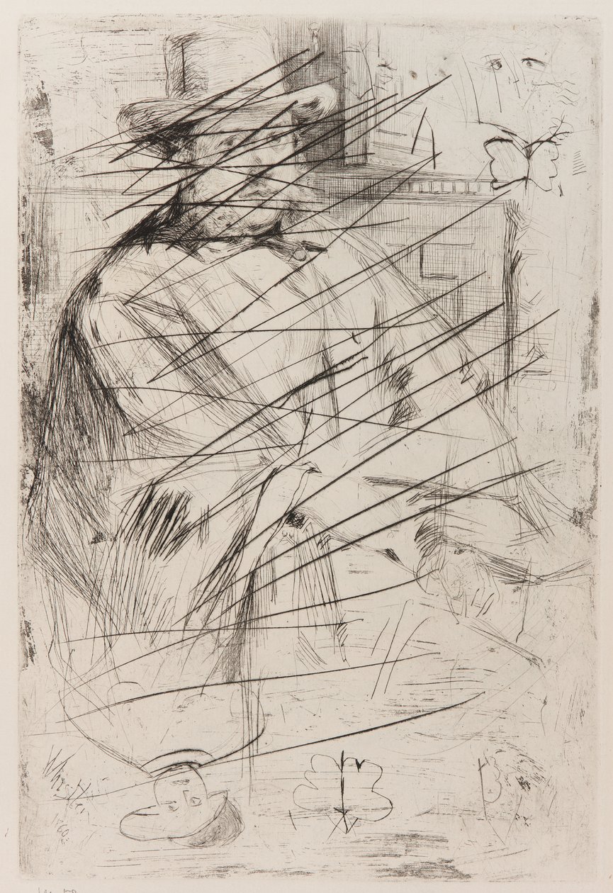 Portret van een man door James Abbott McNeill Whistler