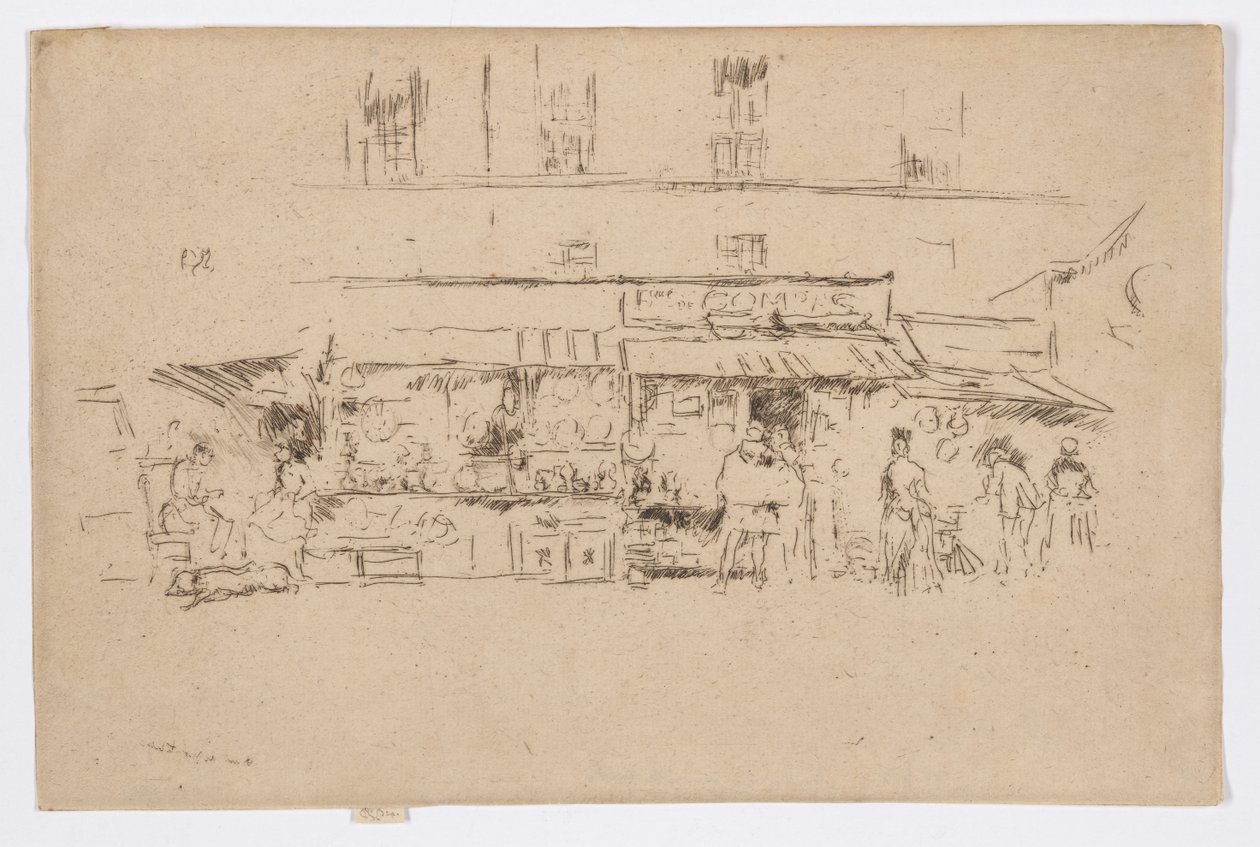 Quai de Montebello door James Abbott McNeill Whistler