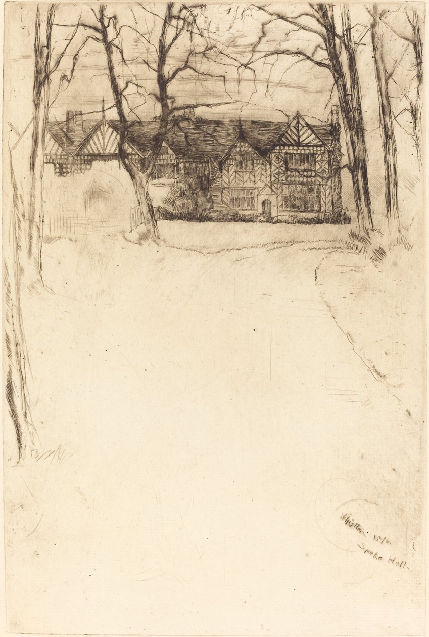 Speke Hall, nr.1, 1870 door James Abbott McNeill Whistler