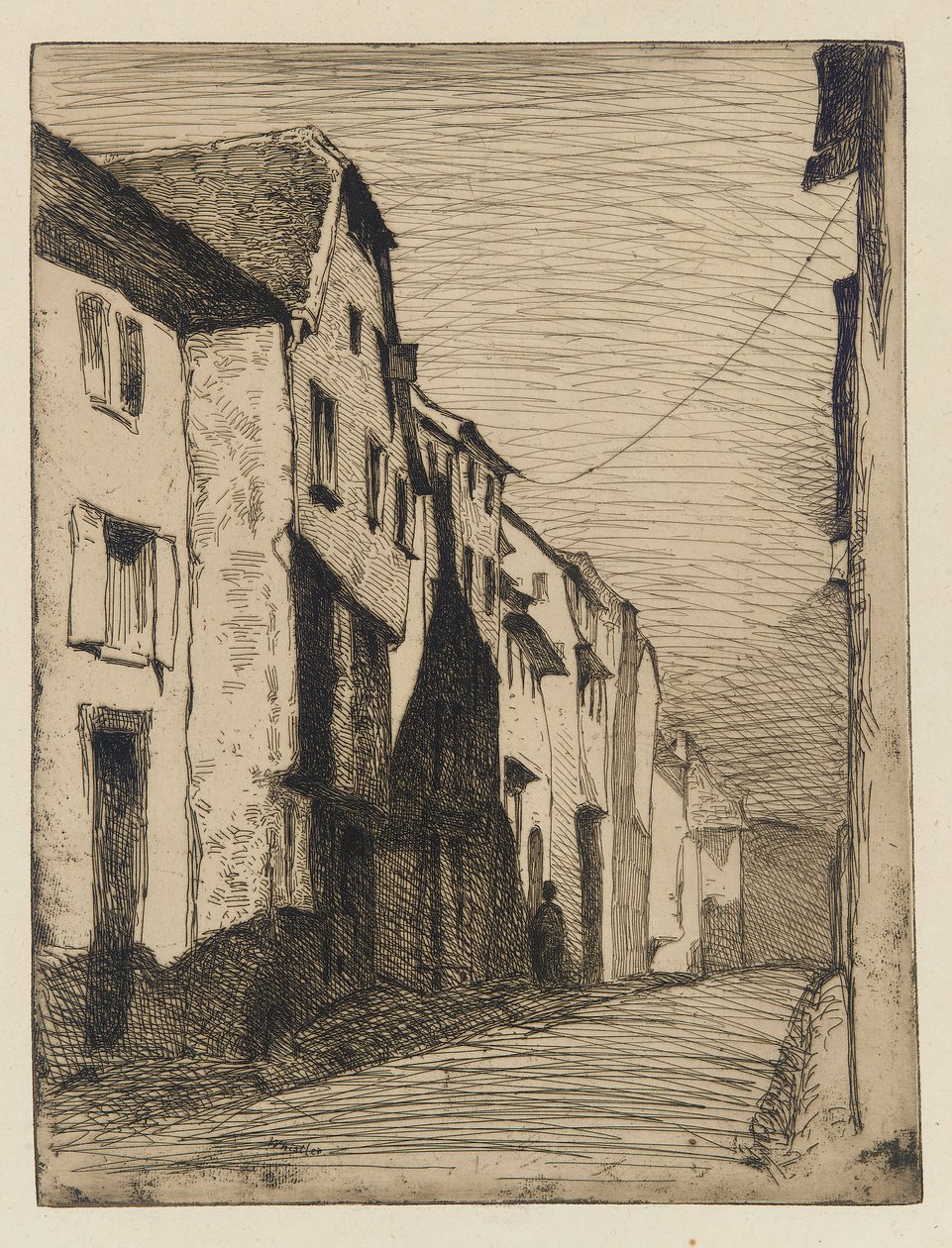 Straat in Saverne, 1858 door James Abbott McNeill Whistler