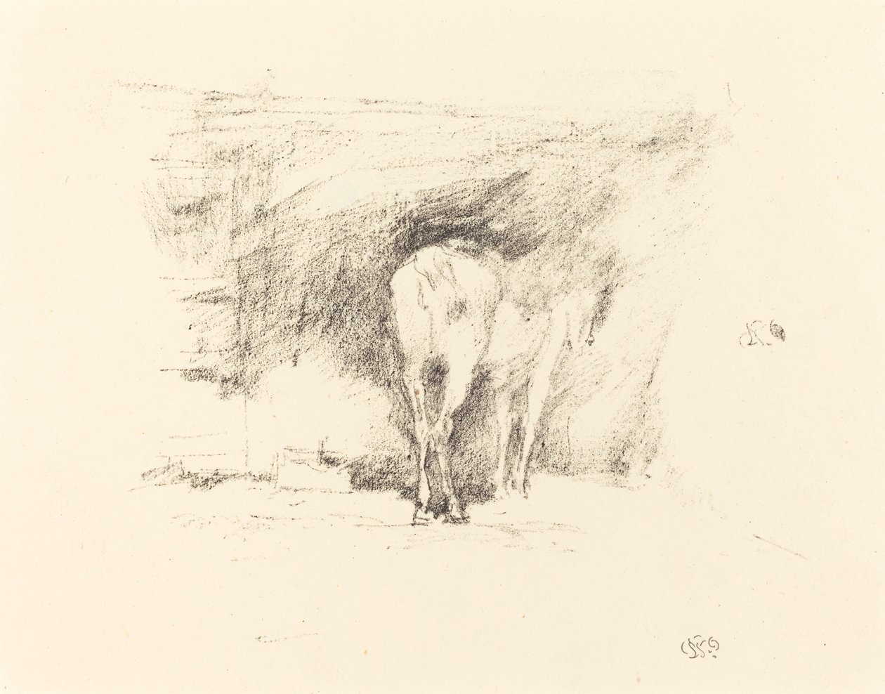 Studie van een paard, 1895 door James Abbott McNeill Whistler