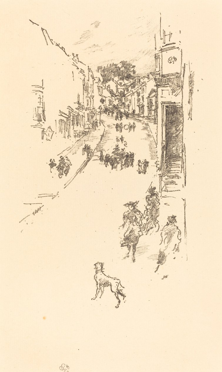 Zondag, Lyme Regis, 1895 door James Abbott McNeill Whistler