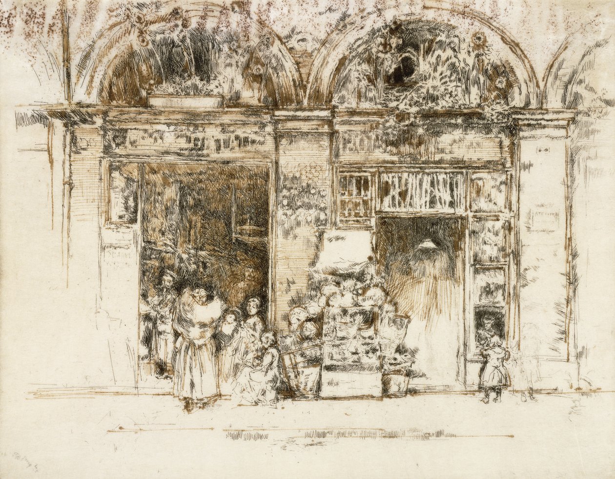 Zonnebloemen, Rue des Beaux-Arts, c.1892-93 door James Abbott McNeill Whistler