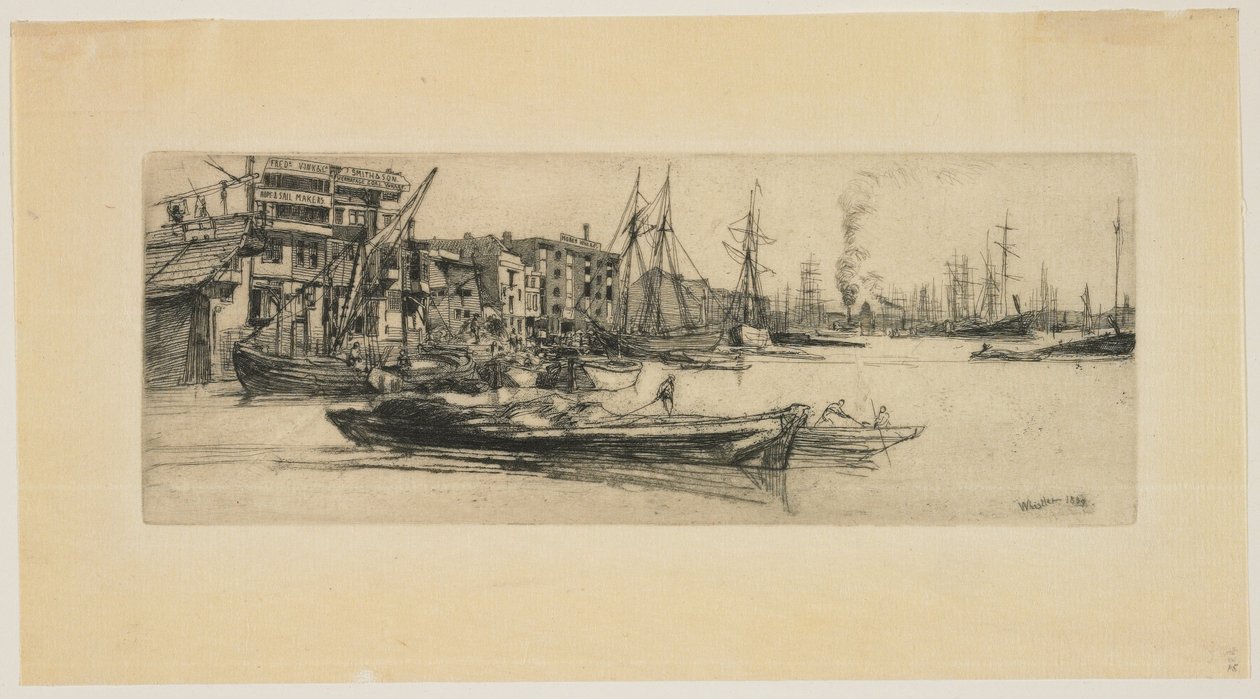 Thames-magazijnen door James Abbott McNeill Whistler