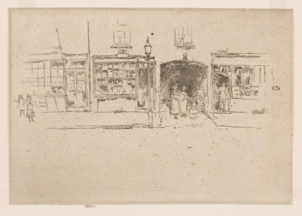 De kapperszaak, Chelsea door James Abbott McNeill Whistler