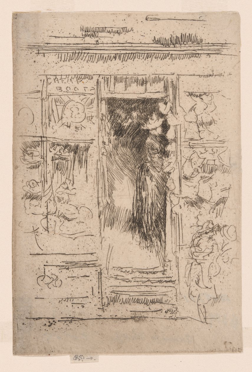 De Hoedenwinkel, ca. 1884-86 door James Abbott McNeill Whistler