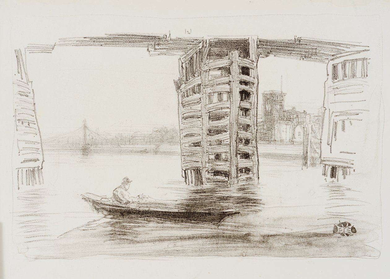 De brede brug, 1878 door James Abbott McNeill Whistler