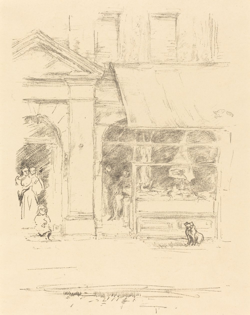 De slagershond, 1896 door James Abbott McNeill Whistler